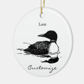 Loon Swimming Bird Art Thunder_Cove Keramik Ornament (Links)