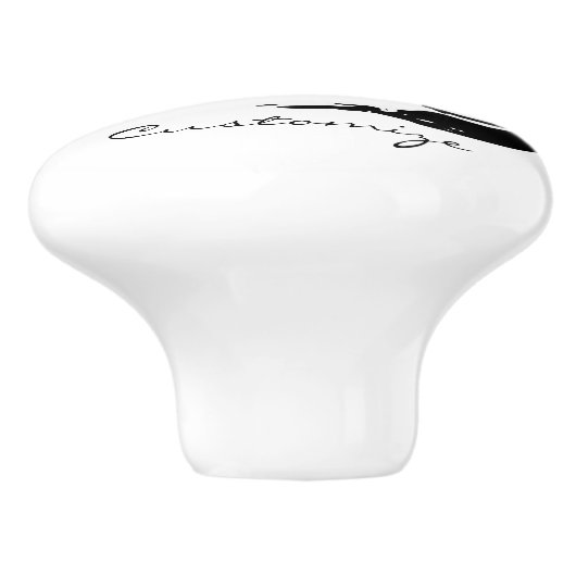 Loon Swimming Bird Art Thunder_Cove Keramikknauf (Seitenansicht)