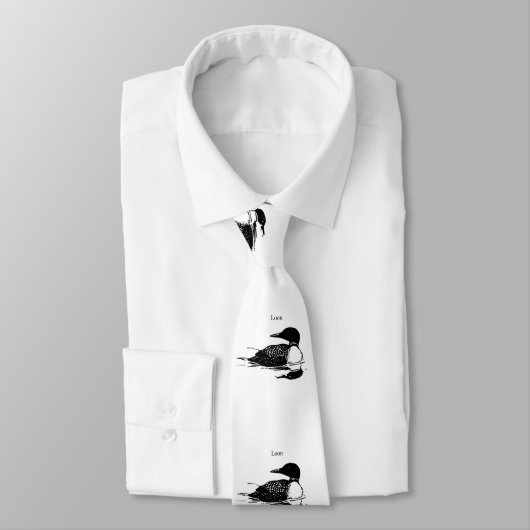 Loon Swimming Bird Art Thunder_Cove Krawatte (Gebunden)
