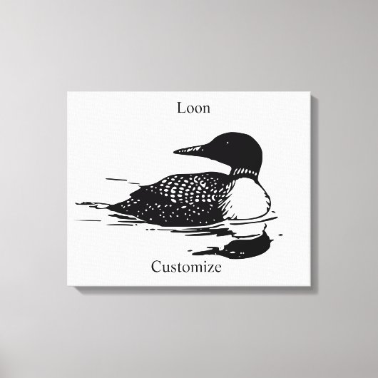 Loon Swimming Bird Art Thunder_Cove Leinwanddruck (Vorderseite)