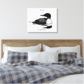 Loon Swimming Bird Art Thunder_Cove Leinwanddruck (Insitu (Schlafzimmer))
