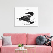 Loon Swimming Bird Art Thunder_Cove Leinwanddruck (Insitu (Wohnzimmer))