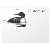 Loon Swimming Bird Art Thunder_Cove Notizblock (Vorderseite)