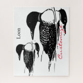 Loon Swimming Bird Art Thunder_Cove Puzzle (Vertikal)