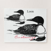 Loon Swimming Bird Art Thunder_Cove Puzzle (Horizontal)