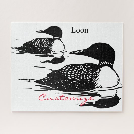 Loon Swimming Bird Art Thunder_Cove Puzzle (Horizontal)