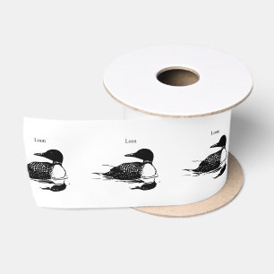 Loon Swimming Bird Art Thunder_Cove Satinband