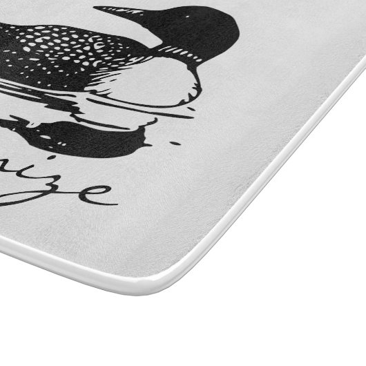Loon Swimming Bird Art Thunder_Cove Schneidebrett (Ecke)