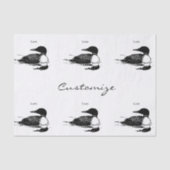 Loon Swimming Bird Art Thunder_Cove Seidenpapier (Vorderseite)