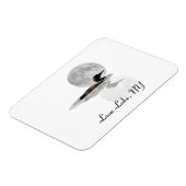 Loon Swims im Mondlicht Flexible Magnet (Linke Seite)