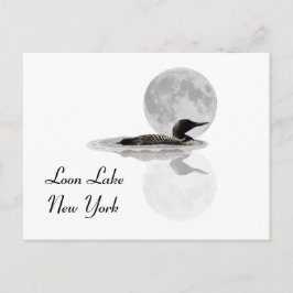 Loon Swims im Mondlicht Postkarte