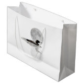 Loon Swims in der Mondlicht-Geschenktasche Große Geschenktüte (Vorderseite Schrägansicht)