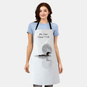 Loon Swims in der Mondlicht-Schürze Schürze (Getragen)