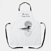 Loon Swims in der Mondlicht-Schürze Schürze (Vorderseite)