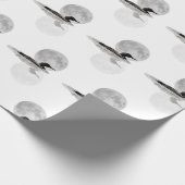 Loon Swims in der Mondlicht-Umschlagpapier Geschenkpapier (Ecke)