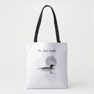 Loon Swims in der Mondlichttasche II Tasche