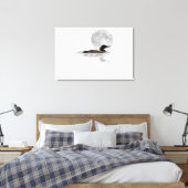 Loon Swims in der Moonlight Leinwand drucken (Insitu (Schlafzimmer))