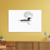 Loon Swims in der Moonlight Leinwand drucken (Insitu (Wohnzimmer))