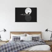 Loon Swims in der Moonlight Leinwand drucken (Insitu (Schlafzimmer))