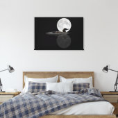 Loon Swims in der Moonlight Leinwand drucken (Insitu (Schlafzimmer))