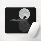 Loon Swims in der Moonlight Mouse Pad Mousepad (Mit Mouse)