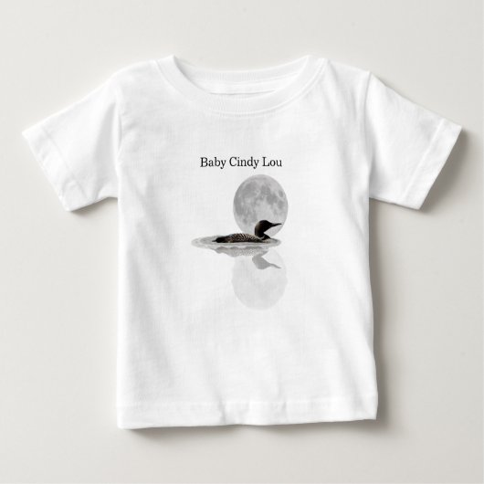 Loon Swims in Moonlight Baby T - Shirt (Vorderseite)