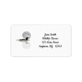 Loon Under Full Moon Address Labels Adressaufkleber (Vorne)