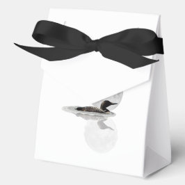 Loon Under Full Moon Gift Favor Box Geschenkschachtel