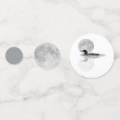 Loon unter Vollmond Tischkonfetti Konfetti (Rückseiten)