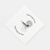 Loon unter Vollmondpapier Napkin Serviette (Ecke)