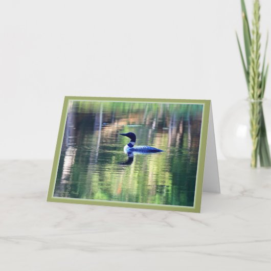Loon - Walden Pond Holiday Card Feiertagskarte (Vorderseite)