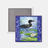 Loon, Wassergeflügel, Natur, nördlicher Seemagnet Magnet (Vorderseite/Rückseite)
