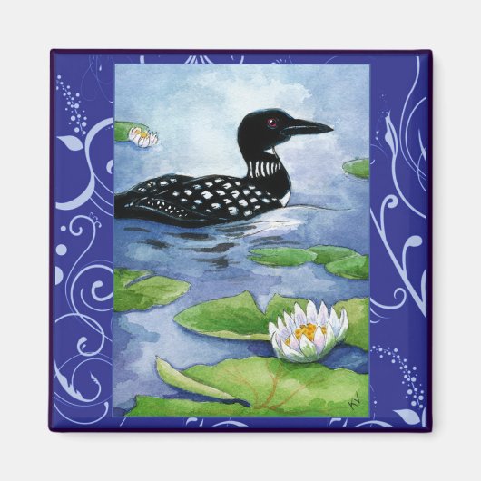 Loon, Wassergeflügel, Natur, nördlicher Seemagnet Magnet (Vorne)