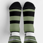 Loon Wide Strip Mit Monogramm Socken (Oben)