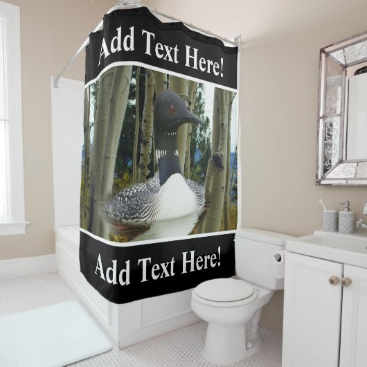 Loon Wilderness Duschvorhang (Beispiel)