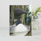 Loon Wilderness Einladung (Stehend Vorderseite)