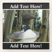 Loon Wilderness Glasuntersetzer (Vorderseite)