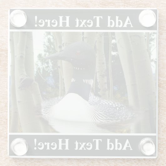 Loon Wilderness Glasuntersetzer (Rückseite)