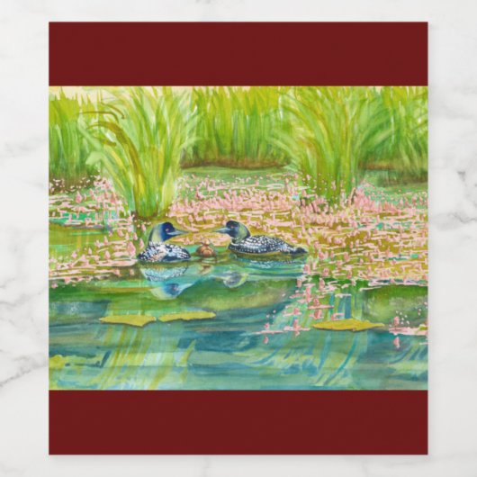 Loon Wine Label Weinetikett (Einzelnes Label)