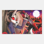 Loona Halloween Slasher | Helluva Boss |  Rechteckiger Aufkleber (Vorderseite)