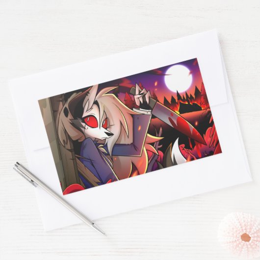 Loona Halloween Slasher | Helluva Boss |  Rechteckiger Aufkleber (Umschlag)