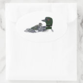 Loonbaby an Bord Ovaler Aufkleber (Tasche)