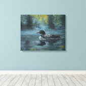 Loonell - Loon Ente Leinwanddruck (Insitu (Holzboden))