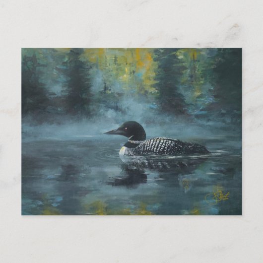 Loonell - Loon-Ente Postkarte (Vorderseite)