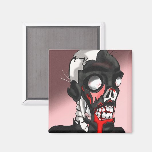 Looney Creepy Zombie Magnet (Vorderseite/Rückseite)