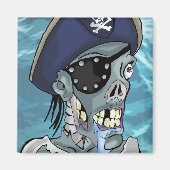 Looney Pirate Zombie Magnet (Vorne)
