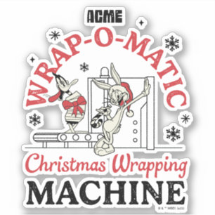 LOONEY TUNES™ ACME Wrap-O-Matic Wrapping Machine Aufkleber