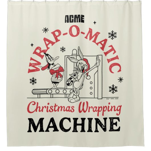 LOONEY TUNES™ | ACME Wrap-O-Matic Wrapping Machine Duschvorhang (Vorderseite)
