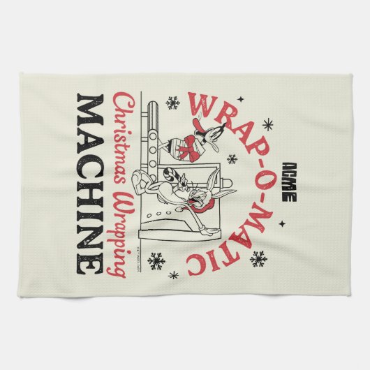 LOONEY TUNES™ | ACME Wrap-O-Matic Wrapping Machine Geschirrtuch (Horizontal)