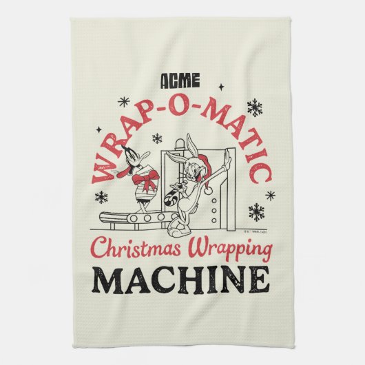 LOONEY TUNES™ | ACME Wrap-O-Matic Wrapping Machine Geschirrtuch (Vertikal)